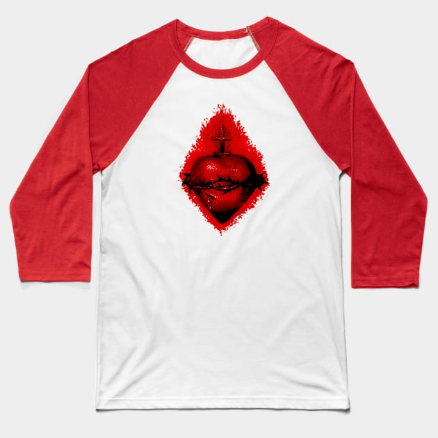 SACRED HEART Baseball T-Shirt by KerakDesigns